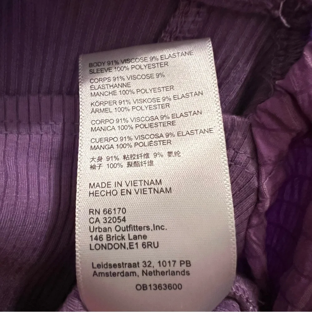 Urban Outfitters Claudia‎ Purple Blouse Puff Sleeves